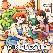 GDTME Libro "Mejores Amigas" de 20 cm de largo, con 24 páginas interiores gruesas, libro para colorear con temática de amistad, dibujos hechos a mano sobre hermandad y amistad, adecuado como regalo para Pascua, Día de la Amistad, Día de la Madre, libro para colorear para adultos, útiles de oficina y escolares - Espesamiento de perlas - Ver 10