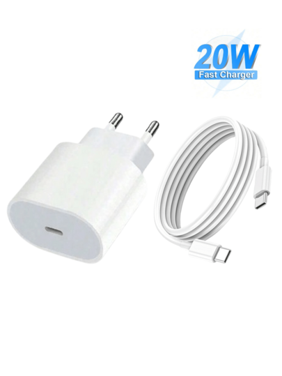 EU Type-C Compatible With Samsung Super Fast Charging Support, 20W USB-C Charging Block Compatible With Samsung Galaxy S24/S23/S22/S21/S20 And Compatible With IPhone 16/16 Pro/15/15 Pro/14/13/12/11. Ideal For Home, Office, And Travel Use. EU Plug Charger.