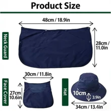 Sombrero de ala ancha transpirable con protección UV 50+ para hombre y mujer, protección solar de verano - multicolor - Ver 7