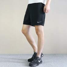 Nike Flex8 梭織純色休閒運動休閒短褲 男款 黑色 - 黑色 - 查看 4