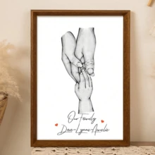 1 Stück minimalistischer benutzerdefinierter Poster Druck, Baby Hand Name Leinwand Gemälde, Wandkunst Leinwand Aufhängung, ohne Rahmen, Wohnzimmer, Schlafzimmer, Inneneinrichtung Materialien, Valentinstag Geschenke, ideale Frühlings Geschenk Leinwand, ohne Rahmen - Verschiedenfarbig - Übersicht 69