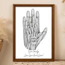 1 Stück minimalistischer benutzerdefinierter Poster Druck, Baby Hand Name Leinwand Gemälde, Wandkunst Leinwand Aufhängung, ohne Rahmen, Wohnzimmer, Schlafzimmer, Inneneinrichtung Materialien, Valentinstag Geschenke, ideale Frühlings Geschenk Leinwand, ohne Rahmen - Verschiedenfarbig - Übersicht 26