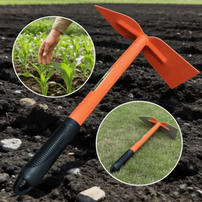 Sacho Coração 38cm Aço Carbono Cabo Emborrachado Antiderrapante Jardinagem