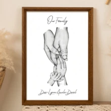 1 Stück minimalistischer benutzerdefinierter Poster Druck, Baby Hand Name Leinwand Gemälde, Wandkunst Leinwand Aufhängung, ohne Rahmen, Wohnzimmer, Schlafzimmer, Inneneinrichtung Materialien, Valentinstag Geschenke, ideale Frühlings Geschenk Leinwand, ohne Rahmen - Verschiedenfarbig - Übersicht 79