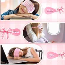 6pcs/3pcs/1pc Soft Sleep Eye Mask, Plush Plush Eye Mask, Comfortable Sleep Mask For Travel, Nap, Party, Women, Random Pattern - Mesh Bow - View 3