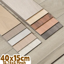 10 miếng dán sàn tự dính 40x15cm, giấy dán tường có thể tháo rời, gạch lát sàn vân gỗ PVC dày, thích hợp cho phòng ngủ, phòng khách, nhà bếp, văn phòng, dễ dàng lắp đặt không cần keo. - 40x15cm - Xem 10