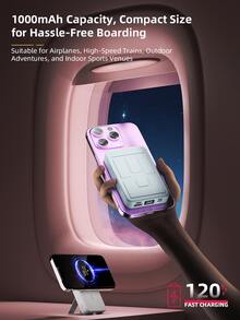 XBJ 2025 New Improved Magnetic Wireless Power Bank, Portable Mini Power Bank For Charging Mobile Phones, 3-In-1 Charger With 5000 MAh, Suitable For Travel And Outdoor Gaming, Ensures That Phone Power Remains Sufficient Throughout The Day, The Perfect Gift Choice For The Holidays. - 2026磁吸無線行動電源 - 查看 5