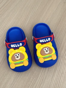 2026 New Cute Rabbit Cartoon Garden Shoes, Soft Bottom Non-Slip Toddler Baby Closed Toe Sandals - Blue - View 1