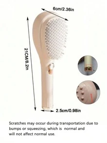1/2 piezas - Peine de masaje telescópico de autolimpieza, peine de masaje portátil antiestático para el cuero cabelludo, adecuado para todo tipo de cabello, peine de masaje para el cabello portátil, peine antiestático para el hogar, peine retráctil, peine de masaje mágico, peine limpiador para el cuero cabelludo y el cabello dañado, antiestático, no daña el cabello, cabello esponjoso, uso doméstico portátil, artículos esenciales para viajes y vacaciones, accesorios para el cabello para mujeres, adecuado para la temporada de regreso a la escuela - Peine telescópico - Ver 5
