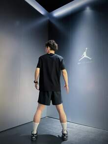 Nike Jordan Dri-FIT SPORT DRIF Solid Color Lace-Up Casual Athletic Shorts Men's Black - Black - View 8