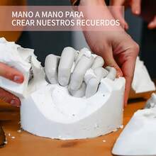 Kit de moldes de manos 3D para fundición, polvos para clonar, juego de polvos para modelar pies, pareja, impresión de San Valentín, bebé, bricolaje, modelo 3D, mano, día - Blanco - Ver 7