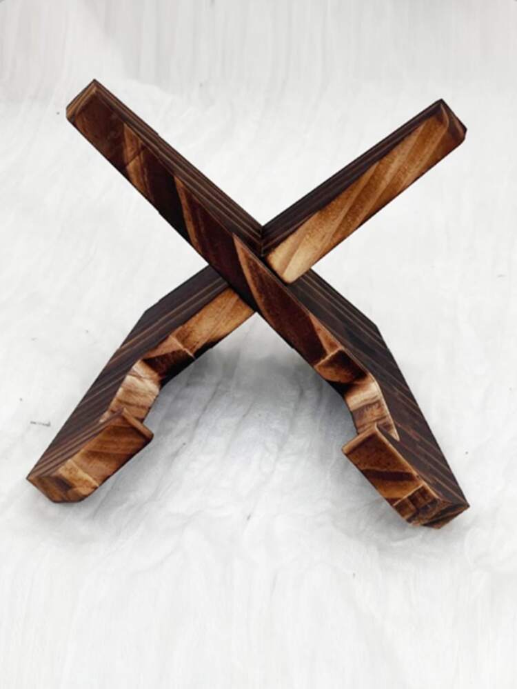 1个复古木质食谱架 - 坚固耐用的厨房台面食谱架，多功能展示架，可放置平板电脑和食谱，是家庭厨房的理想之选 - 彩色 - 查看 6