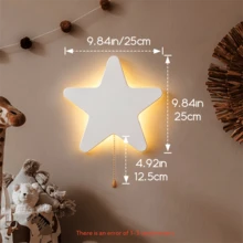 1pc LED Cloud Moon Star Butterfly Wall Hanging Night Light With Pull Cord Switch, Battery Operated Bedroom Lamp For Kids, TV Background, Staircase, Wall (Batteries Not Included) - Battery Box - View 17