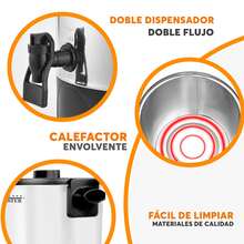 Cafetera Industrial Percoladora 45 Tazas con Doble Dispensador, Acero Inoxidable Adir - Plateado - Ver 2
