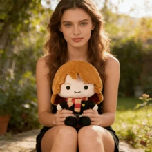 9.45英寸/24厘米哈利波特系列毛绒玩偶赫敏玩偶，可爱卡通造型，生日礼物，电影和电视剧灵感收藏品 - Hermione - 查看 4