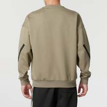 adidas Z.N.E.系列 SWEATSHIRT 舒適圓領輕薄衛衣 男款 土褐色 - 土褐色 - 查看 7