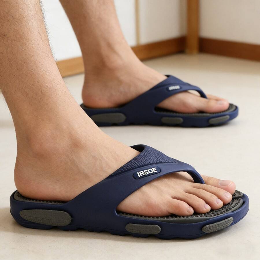 Chanclas de masaje para hombres | Chanclas de dedo antideslizantes con colores contrastantes modernos, versátiles para casa, exterior, playa y fiestas, chanclas casuales cómodas y de moda en México