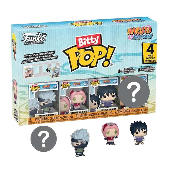 Funko Funko BITTY POP! NARUTO SHIPPUDEN TEAM 7 (CONFEZIONE 4), 89863, NEGOZIO UFFICIALE CON LICENZA, SPEDIZIONE IN 24-48 ORE NELLA PENISOLA, FIGURA, BOMBHEAD, BAMBOLA, GIOCATTOLI, SERIE, TELEVISIONE, CARTONI ANIMATI