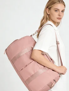 Large-Capacity Waterproof Gym Bag Dry/Wet Separation Weekend Bag Multi-Function Portable Shoulder Bag Suitable For Business Vacation Outdoor Skiing  Fitness Travel And More Can Serve As An Overnight Bag  Carry-On Luggage  Or Sports Bag Organize School Supplies  Back-To-School Luggage  Weekend Getaway Bags  Hospital Bags  Holidays  And Spring Break - 彩色 - 查看 2