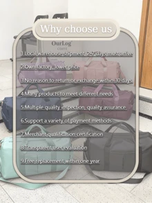 Large-Capacity Waterproof Gym Bag Dry/Wet Separation Weekend Bag Multi-Function Portable Shoulder Bag Suitable For Business Vacation Outdoor Skiing  Fitness Travel And More Can Serve As An Overnight Bag  Carry-On Luggage  Or Sports Bag Organize School Supplies  Back-To-School Luggage  Weekend Getaway Bags  Hospital Bags  Holidays  And Spring Break - 彩色 - 查看 5