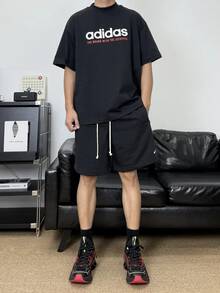 Nike Dri-Fit Standard Issue透氣速乾針織純色舒適百搭籃球褲 男款 黑色 - 黑色 - 查看 7