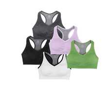 Top Deportivo Dama sin Aros, Soporte Medio, Cómodo, Tela Suave, Tirantes Cruzados en Espalda – Ideal para Gimnasio, Yoga y Uso Diario - Negro, Gris, Verde, Lila, Blanco - Ver 4