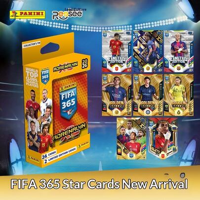  Panini-2026 365 Classic Retail Fat Pack/Limited Edition Gold Card Pack/Mini Tin Box/Classic Tin Box, Must-Have For Football Fans Collection, Large Capacity Card Pack With Numerous Star Players, Detailed Card Faces, Collection Display Holiday Gift