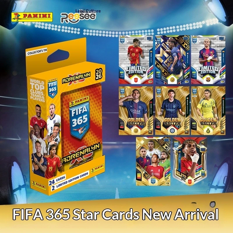 Panini-2026 365 Classic Retail Fat Pack/Limited Edition Gold Card Pack/Mini Tin Box/Classic Tin Box, Must-Have For Football Fans Collection, Large Capacity Card Pack With Numerous Star Players, Detailed Card Faces, Collection Display Holiday Gift - Multicolor - View 1