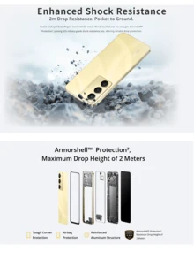 Realme Điện thoại thông minh C75 5G, mẫu mới năm 2025, 8GB+256GB, chống nước IP69 và chống sốc chuẩn quân đội, pin 5828mAh, sạc nhanh 45W, màn hình 120Hz, camera AI 50MP, Android 15, màu Đen Bão/Vàng Sét - Vàng - Xem 7