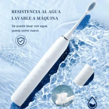Cepillo de dientes eléctrico, limpieza profunda + vibración suave, disponible en tres colores, resistente al agua + lavable a máquina + fácil de limpiar. Resuelve los problemas de limpieza inadecuada e higiene bucal. Una herramienta práctica para el cuidado personal, adecuada para el uso diario y los viajes. - Blanco - Ver 8