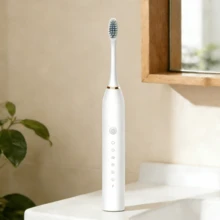 Cepillo de dientes eléctrico, limpieza profunda + vibración suave, disponible en tres colores, resistente al agua + lavable a máquina + fácil de limpiar. Resuelve los problemas de limpieza inadecuada e higiene bucal. Una herramienta práctica para el cuidado personal, adecuada para el uso diario y los viajes. - Blanco - Ver 12