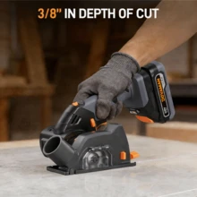DOVAMAN  Brushless Cut-Off Tool, 20000 RPM, 7/8" Max Depth, 3" Cutting Wheel (3ps), Reversible Rotation, Quick Stop, LED Light & Dust Shroud For Wood/Metal/Plastic Cutting - Black - View 3