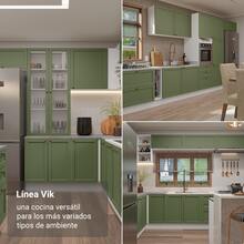 Alacena Gabinete Superior Cocina Madesa Vik 40cm BV - Blanco y Verde - Ver 6
