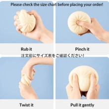 1pc Cute Squeeze Toy (Small Bun/6cm) / (Large Bun/10cm) Stress Relief Squishy Toy, Prank Gag Gift, Decorative Item, Squeeze Toy - Simulation Decompression Toys - View 6