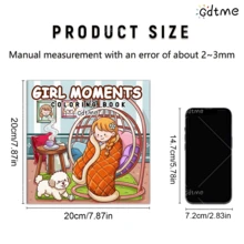 GDTME Girl's Moments: A Coloring Book Capturing The Essence Of A Girl's Life, Presenting Authentic And Beautiful Scenes. Suitable For Teens And Adults, Size 7.9x7.9 Inches, Perfect Gift For Holidays, Birthdays, Mother's Day And Father's Day - Girl's Diary 2 - View 4
