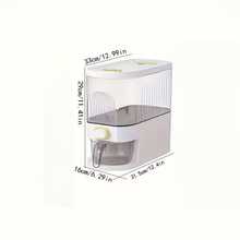 11/22LB Rice Dispenser, Large Dry Food Storage Container With Measuring Cup And Time Scale, Food Dispenser For Kitchen Organizations And Pantries, Containing Dry Grains - 白色 - 查看 7