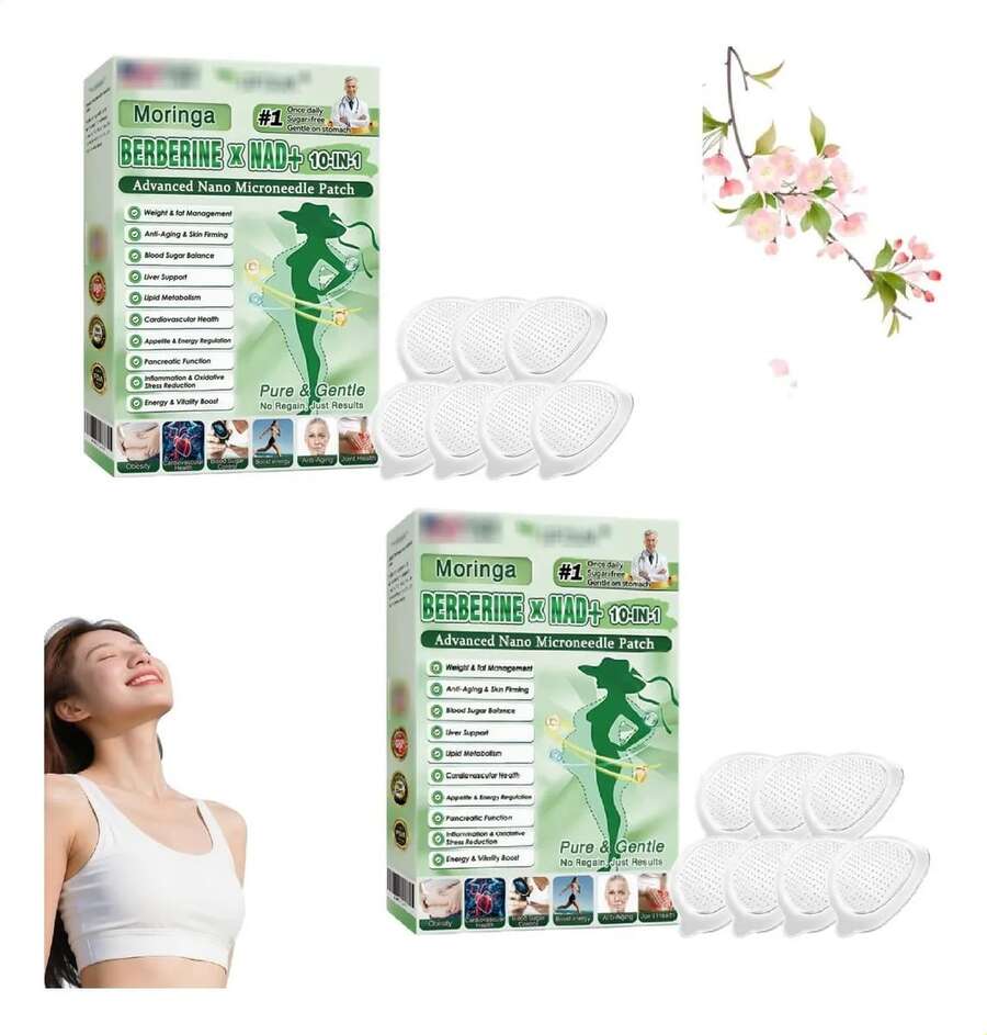 2 Paquetes De Parches Glorenda Para Moringa, Parches Delgado - Gel - Ver 1