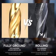 19件套钛涂层高速钢六角柄钻头组 - 快换式，冲击钻适用，适用于木材、钢材、金属 - 高速钢材质，六角柄设计 - A - 查看 5