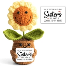 4pcs/Set Handmade Crochet Desktop Decor Figurines, Cute Sci-Fi Dolls, Ideal Birthday/Friendship Gift For Best Friends, Sisters, Mom, Grandma, Coworkers, Family, Positive Emotion Support, Creative Party/Valentine's Day/Thanksgiving Plush Doll Ornament - Multicolor - View 12