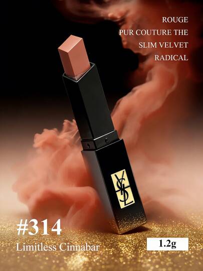 Yves Saint Laurent Slim 314 丝绒哑光唇膏，高显色度，旅行装 1.2克/0.04盎司