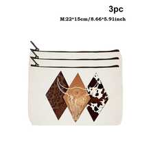 时尚西部风化妆包 - 几何牛仔布设计，送给女性、教师、朋友、家人的完美礼物 - 多色 - 查看 10