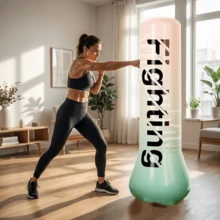 1.5m Inflatable Punching Bag PVC Boxing Training Sandbag Adjustable Weight Freestanding Punch Bag For Practicing Karate - Multicolor - View 4