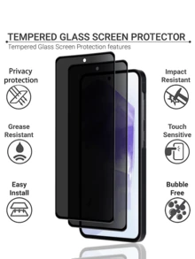 5Pcs High-Definition Privacy Privacy Tempered Glass Screen Protector, Compatible With And A37, 9H High-Definition Tempered Glass, Scratch And Drop Resistant, Waterproof And Oil Resistant, Suitable As A Holiday/Christmas/Birthday Gift. - Multicolor - View 5