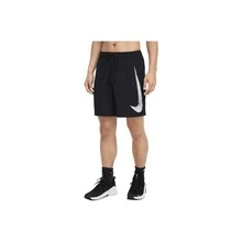 Nike Dri-Fit Dri-FIT純色腰部抽繩速乾休閒短褲 男款黑色 - 黑色 - 查看 11