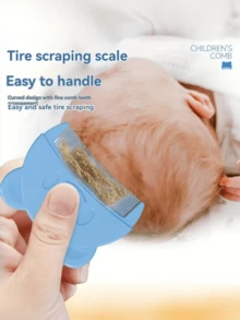 2件套婴儿柔软刷子套装，熊形日常护理按摩刷和洗发刷 - 彩色 - 查看 3