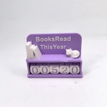 Contador de Leitura 3D, Contador Manual Impresso em 3D, Novo Sinal de Livros Lidos Este Ano, Sinal de Amante de Livros, Rastreador de Livros para Decoração de Biblioteca - Multicolorido - Visão 11