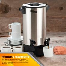 Cafetera Industrial Percoladora 45 Tazas con Doble Dispensador, Acero Inoxidable Adir - Plateado - Ver 5