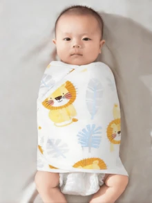 1件婴儿襁褓包巾，新生儿包巾，医院用襁褓毯，男女宝宝通用可调节襁褓套装，柔软婴儿睡袋，送给新生女宝宝的完美礼物 - 彩色 - 查看 10