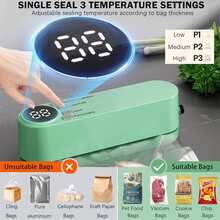 USB Powered Mini Vacuum Sealer - Quick Sealing Function, Includes Pump And Sealing Bags, Suitable For Food, Snacks, Meat, Fruits And Vegetables Preservation - Compact Design, Portable Rechargeable Vacuum Sealer - Multicolor - View 1