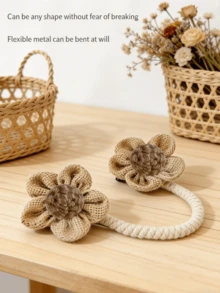 Handgefertigte Blumen Vorhang Raffhalter, dekorative Vorhang Raffhalter, elegante Blumen Vorhang Raffhalter, geeignet für das Schlafzimmer - Mehrfarbig - Übersicht 5